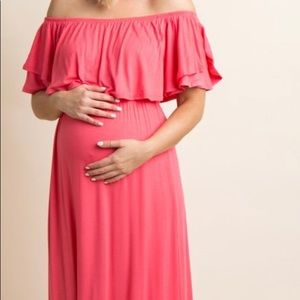 NWT off the shoulder maxi maternity dress